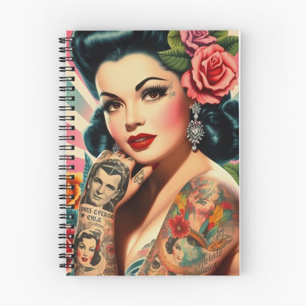 Item preview, Cute Vintage Tattoo Girl designed and sold by PulpVintage.
