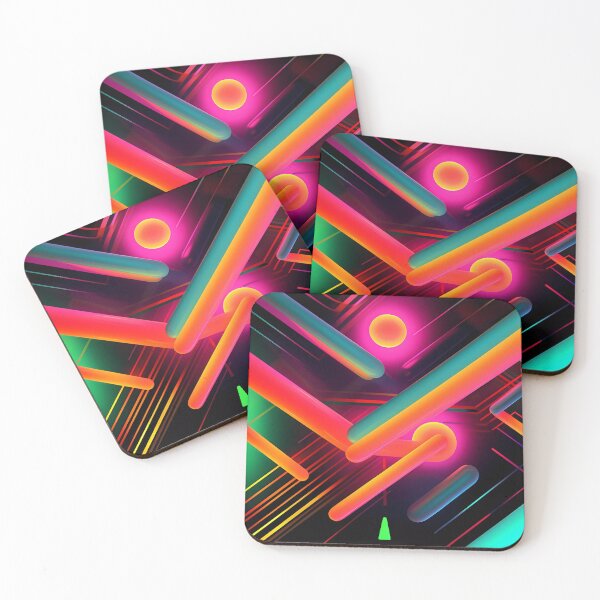 Item preview, “Neon Dreamscapes: Laser Flux 3D Color Surge” designed and sold by Art-Vortex-fr.