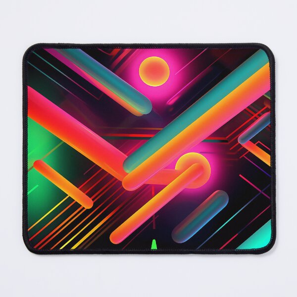 Item preview, “Neon Dreamscapes: Laser Flux 3D Color Surge” designed and sold by Art-Vortex-fr.