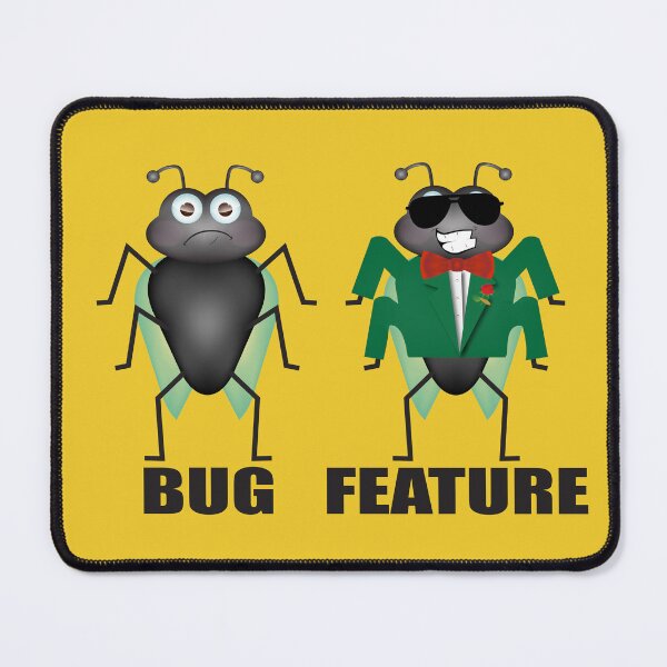 Item preview, Bug vs Feature Mouse Pad designed and sold by my-sanity.