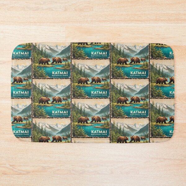 Item preview, Katmai National Park Postcard Vintage Retro Travel designed and sold by TravelPostcardGems.