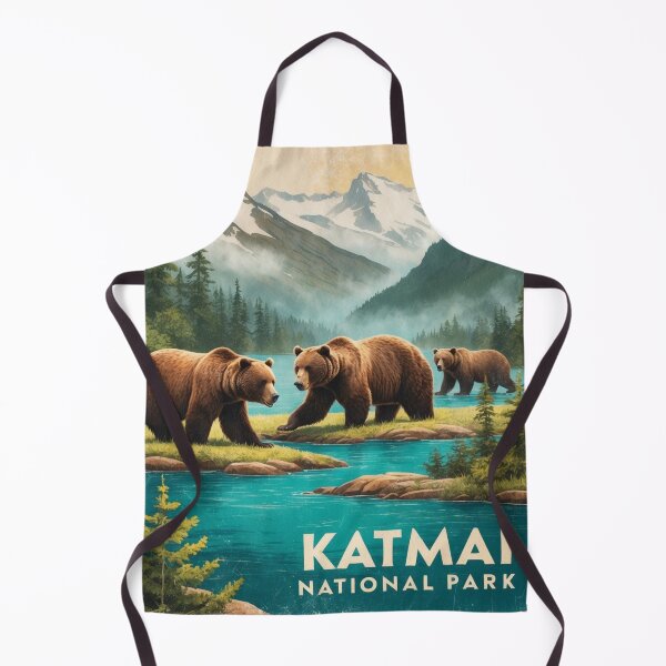 Item preview, Katmai National Park Postcard Vintage Retro Travel designed and sold by TravelPostcardGems.
