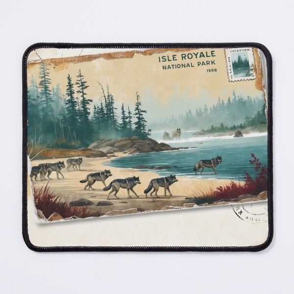 Item preview, Isle Royale National Park Postcard Vintage Retro Travel designed and sold by TravelPostcardGems.