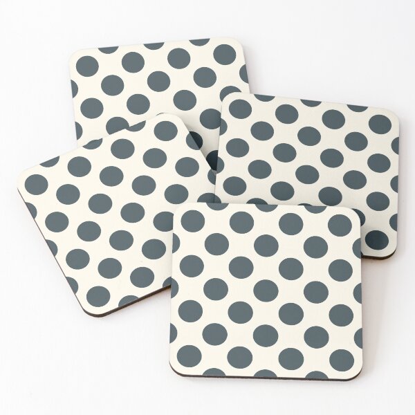 Item preview, Earthy Dark Blue Polka Dots and Cream Background designed and sold by Kpss2564.