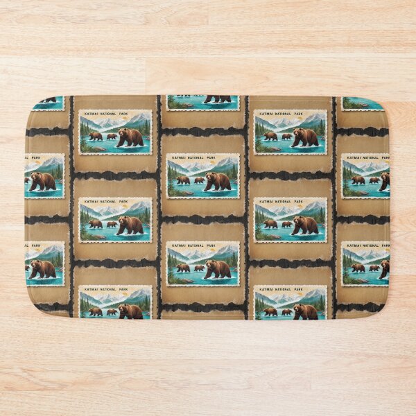 Item preview, Katmai National Park Postcard Vintage Retro Travel designed and sold by TravelPostcardGems.