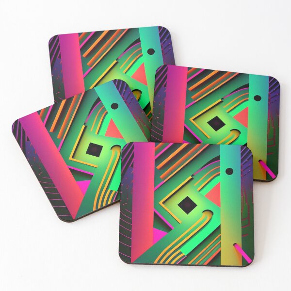 Item preview, “Neon Dreamscapes: Laser Flux 3D Color Surge” designed and sold by Art-Vortex-fr.