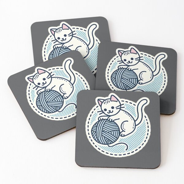Item preview, Cute White Kitten playing with a yarn designed and sold by Rodim91.