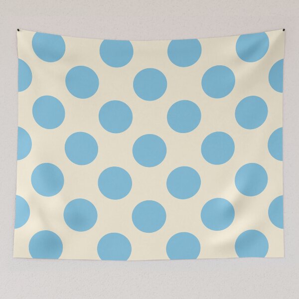 Item preview, Earthy Sky Blue Polka Dots and Cream Background designed and sold by Kpss2564.