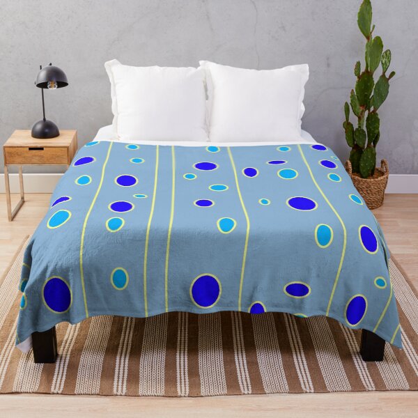 Item preview, Blue dots and yellow lines, geometric design designed and sold by Stefrait-7.