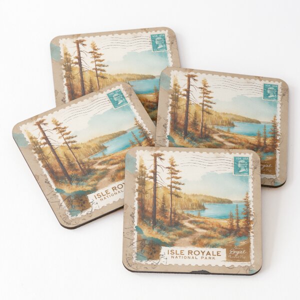 Item preview, Isle Royale National Park Postcard Vintage Retro Travel designed and sold by TravelPostcardGems.