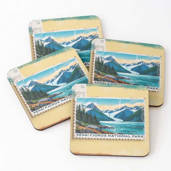 Item preview, Kenai Fjords National Park Postcard Vintage Retro Travel designed and sold by TravelPostcardGems.