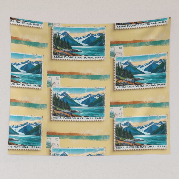 Item preview, Kenai Fjords National Park Postcard Vintage Retro Travel designed and sold by TravelPostcardGems.