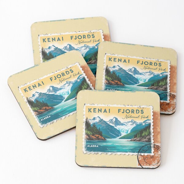 Item preview, Kenai Fjords National Park Postcard Vintage Retro Travel designed and sold by TravelPostcardGems.