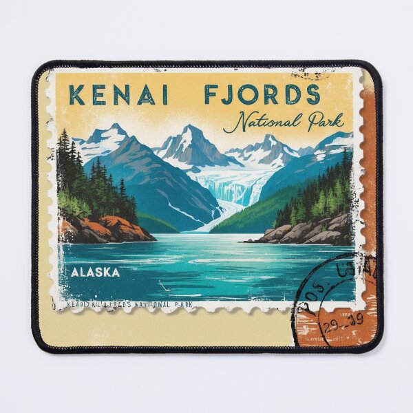 Item preview, Kenai Fjords National Park Postcard Vintage Retro Travel designed and sold by TravelPostcardGems.