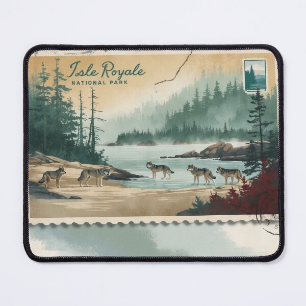 Item preview, Isle Royale National Park Postcard Vintage Retro Travel designed and sold by TravelPostcardGems.