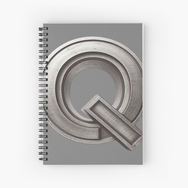 METAL LETTER Q Spiral Notebook