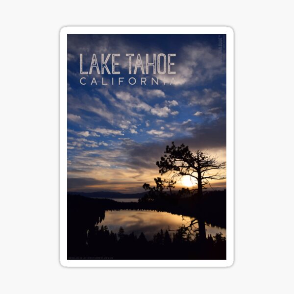 Sunrise at Cascade Lake and Lake Tahoe Sticker
