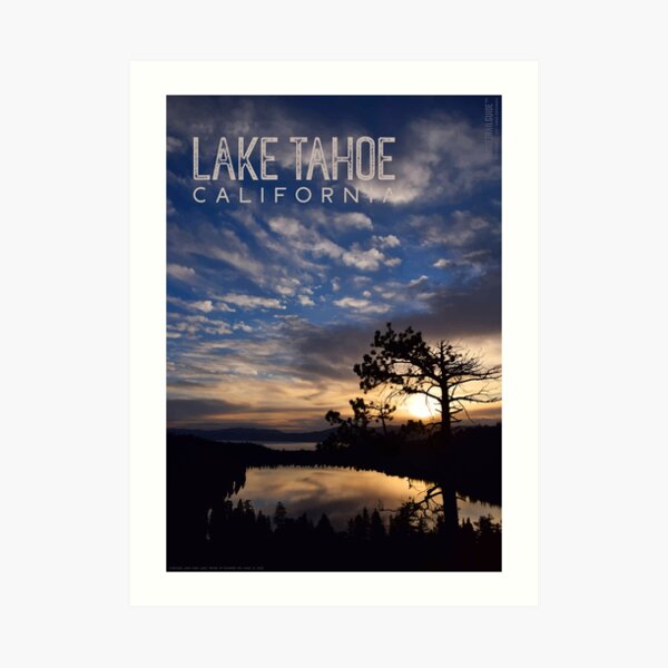 Sunrise at Cascade Lake and Lake Tahoe Art Print