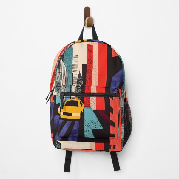 Item preview, Dynamic New York City Taxi Art - Yellow Cab Driving Through Modern Urban Landscape with Colorful Sky AI Generated designed and sold by OlfactoART Studio.