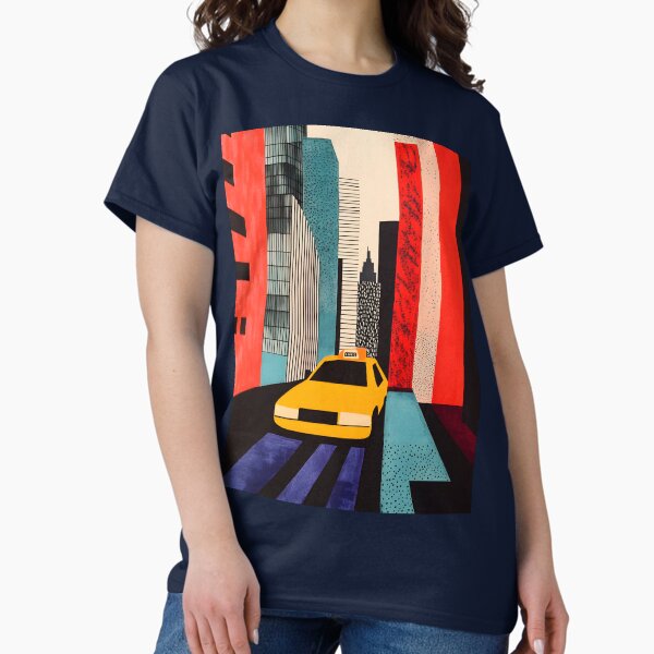 Item preview, Dynamic New York City Taxi Art - Yellow Cab Driving Through Modern Urban Landscape with Colorful Sky AI Generated designed and sold by OlfactoART Studio.