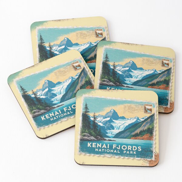 Item preview, Kenai Fjords National Park Postcard Vintage Retro Travel designed and sold by TravelPostcardGems.