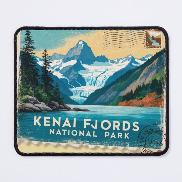 Item preview, Kenai Fjords National Park Postcard Vintage Retro Travel designed and sold by TravelPostcardGems.