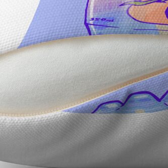 Alternate view of Peach Bubbles Throw Pillow