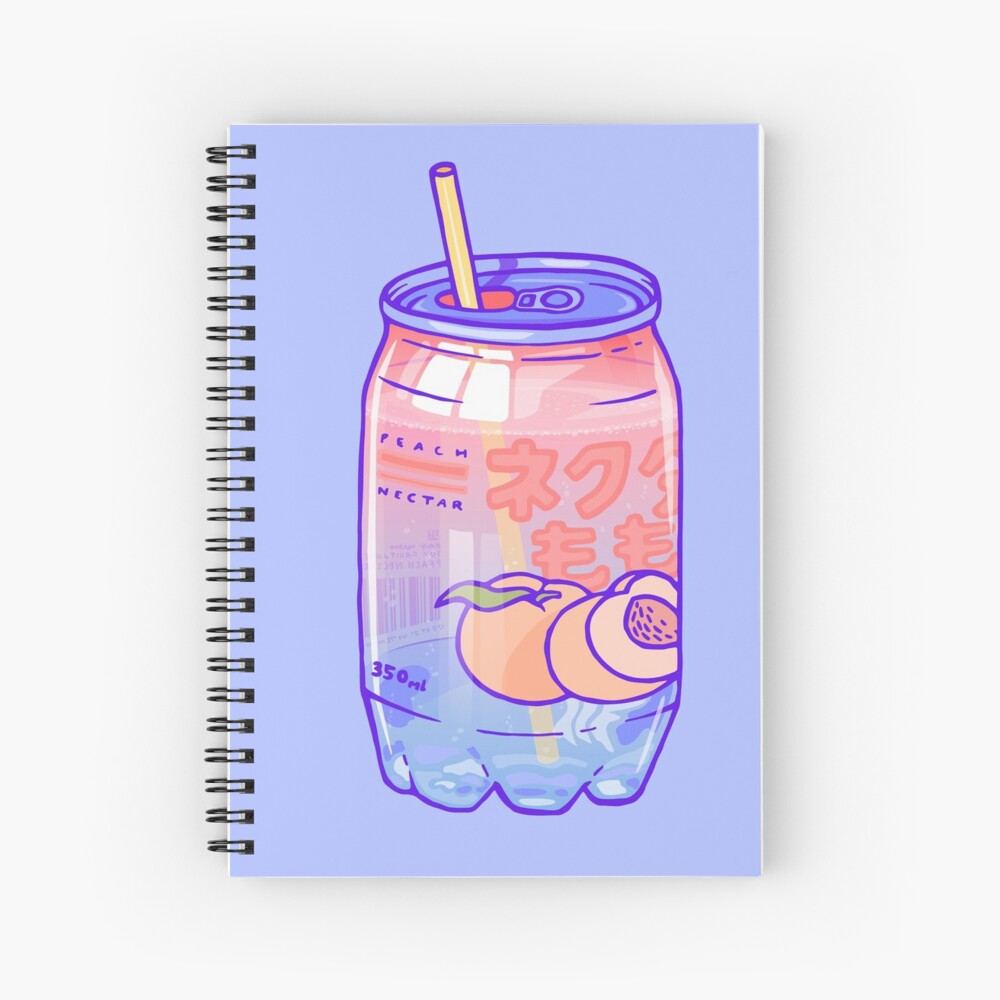 Peach Bubbles Spiral Notebook