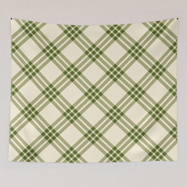Item preview, Modern Earthy Green Tones Plaid designed and sold by Kpss2564.