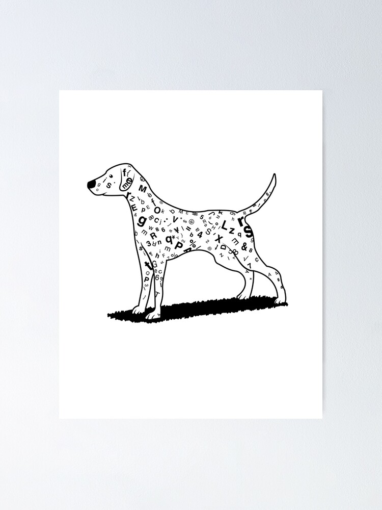 Alternate view of Dalmatype dog Poster