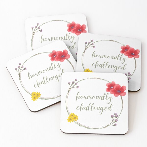 Item preview, Hormonally Challenged funny menopause design designed and sold by OwlReally.