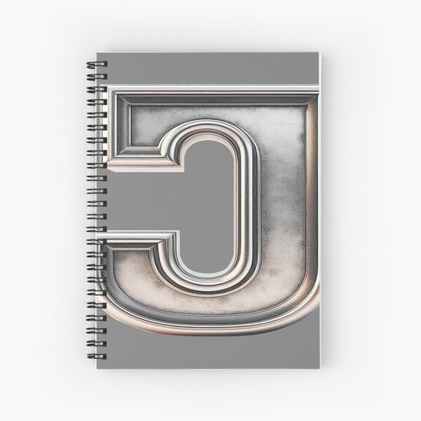 METAL LETTER J Spiral Notebook