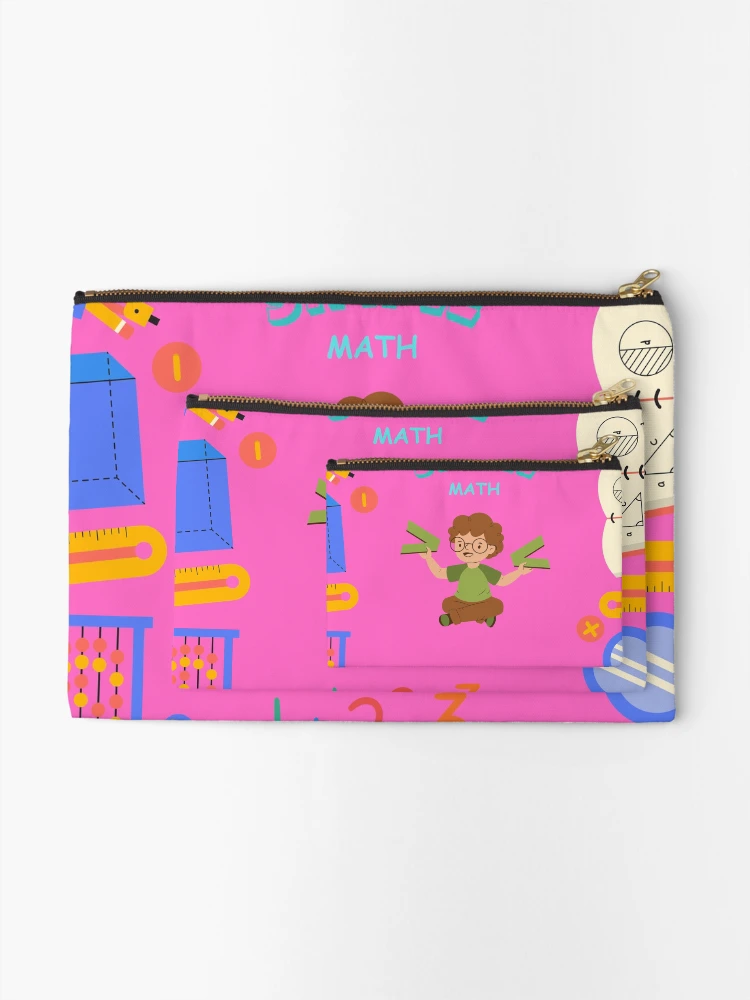 Thumbnail 2 of 4, Zipper Pouch, Simple Math Animated Style designed and sold by SheGoingUP.