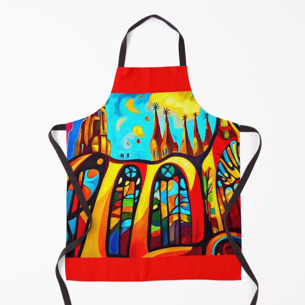 Item preview, Vibrant Sagrada Familia Art - Colorful Towers with Geometric Patterns and Abstract Stained Glass Generative AI designed and sold by OlfactoART Studio.