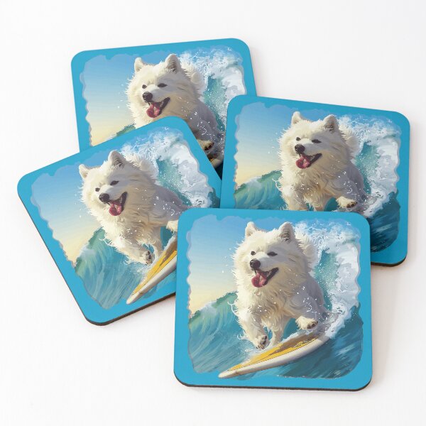 Item preview, Surfing Samoyed designed and sold by VelvetRoom.