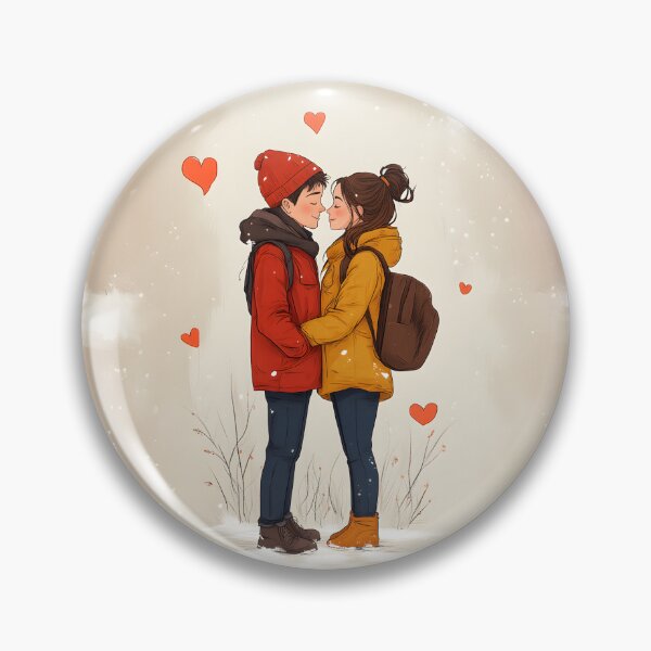 Item preview, Beautiful Couple Illustration designed and sold by CuteVibesZone.