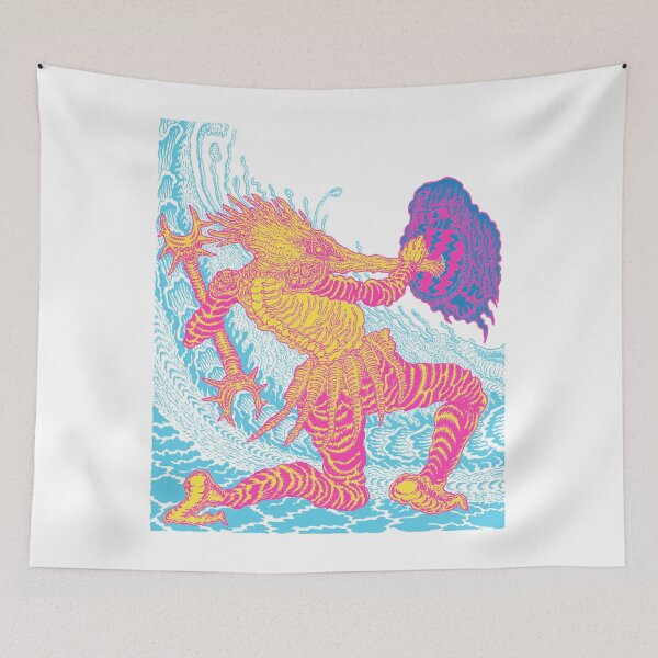 Item preview, Neon Monster Battle in Psychedelic Waves	 designed and sold by henvochennoi.