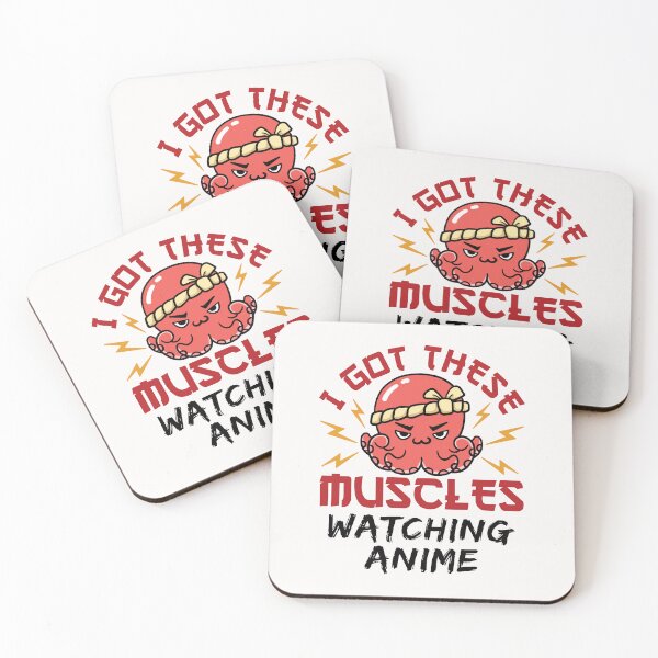 Item preview, I Got These Muscles Watching Anime designed and sold by jaygo.