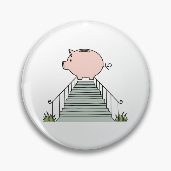 Item preview, Stairs leading to a giant piggy bank designed and sold by rasagamastore.