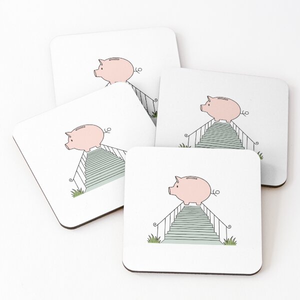 Item preview, Stairs leading to a giant piggy bank designed and sold by rasagamastore.