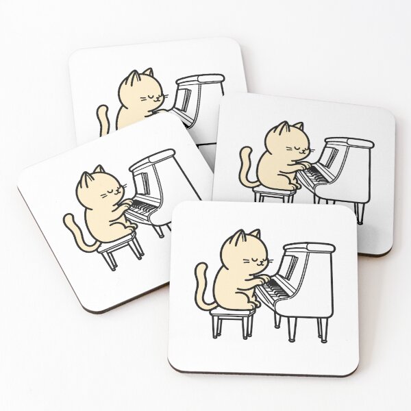 Item preview, Cat Playing a Grand Piano - Elegant and Fun Design designed and sold by AstronautMerch.