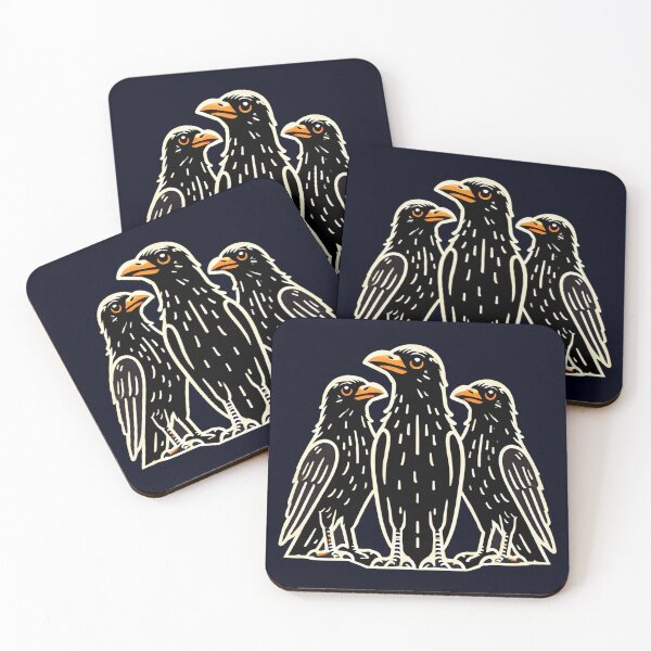 Item preview, Gothic Ravens, Nature Inspired Black and White Birds Fun designed and sold by GreenSlate.
