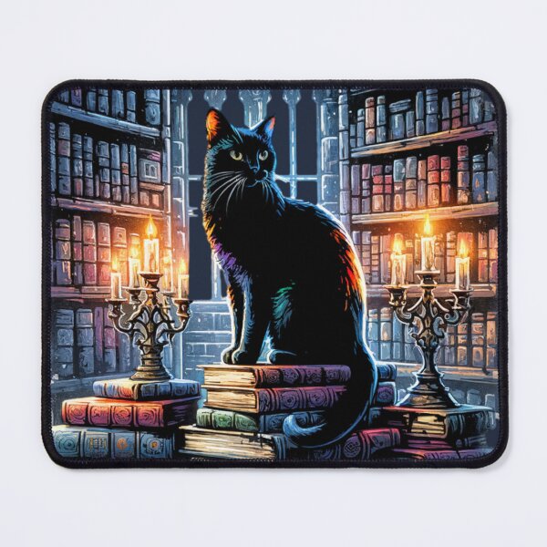 Item preview, Enchanted Library Cat - Gothic Fantasy Design designed and sold by FieldHouseTees.