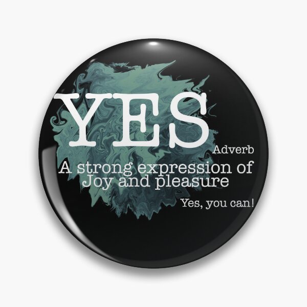 Item preview, Yes, you can! typewriting font, white and black, Adverb, English, watercolor, watercolour  splash designed and sold by BeebopGraphics.