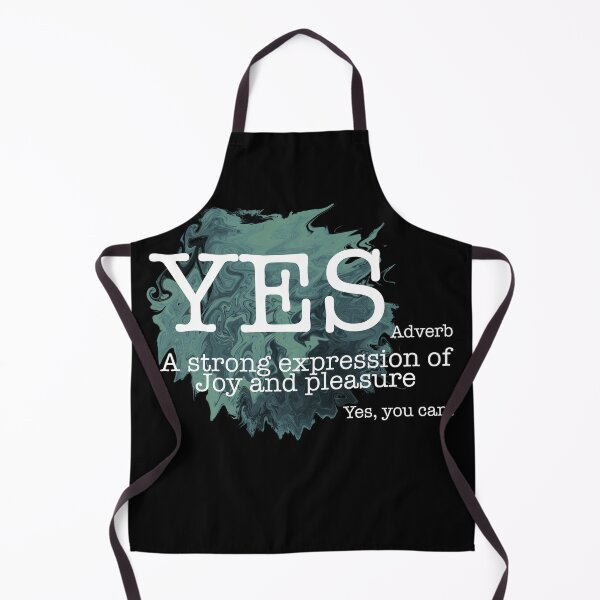 Item preview, Yes, you can! typewriting font, white and black, Adverb, English, watercolor, watercolour  splash designed and sold by BeebopGraphics.