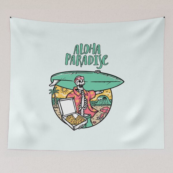 Item preview, Aloha Paradise Beach Pizza and Surfboard designed and sold by FanFest.