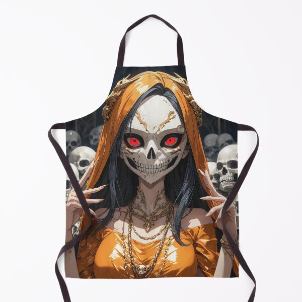 Item preview, Dark gothic school anime girl in cemetery with skulls art designed and sold by TheArtistOf2022.