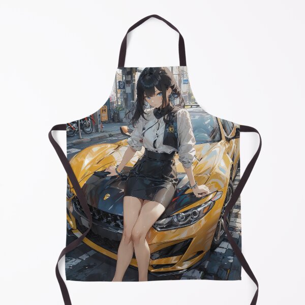 Item preview, Racer anime girl with sports car portrait art designed and sold by TheArtistOf2022.