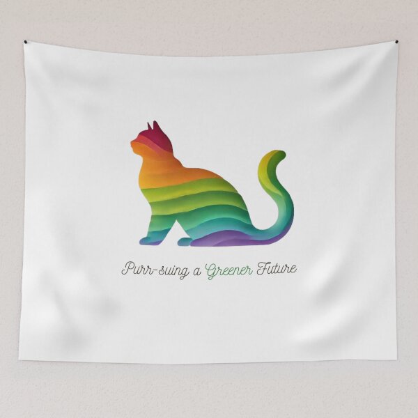 Item preview, Rainbow Cat: Pursuing a Greener Future designed and sold by yuxin2009.
