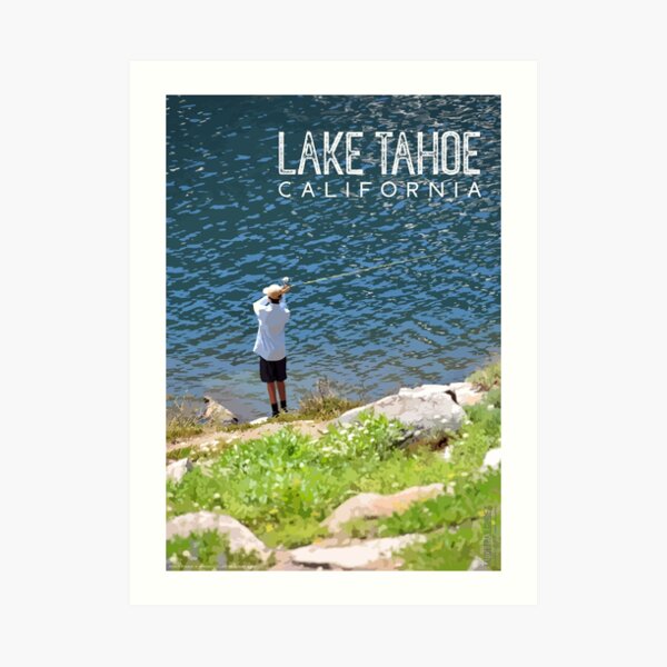 Fishing at Lake Tahoe Art Print